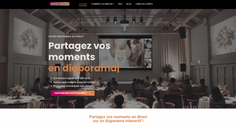 Réalisation web : PhotoLiveShow.com